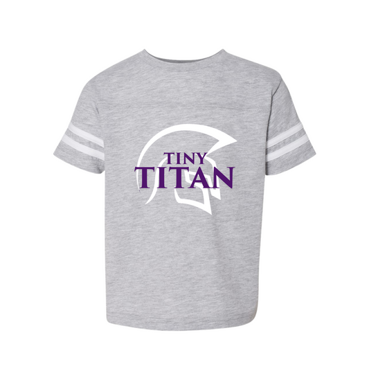 Tiny Titan Stripe-Sleeve Toddler T-Shirt